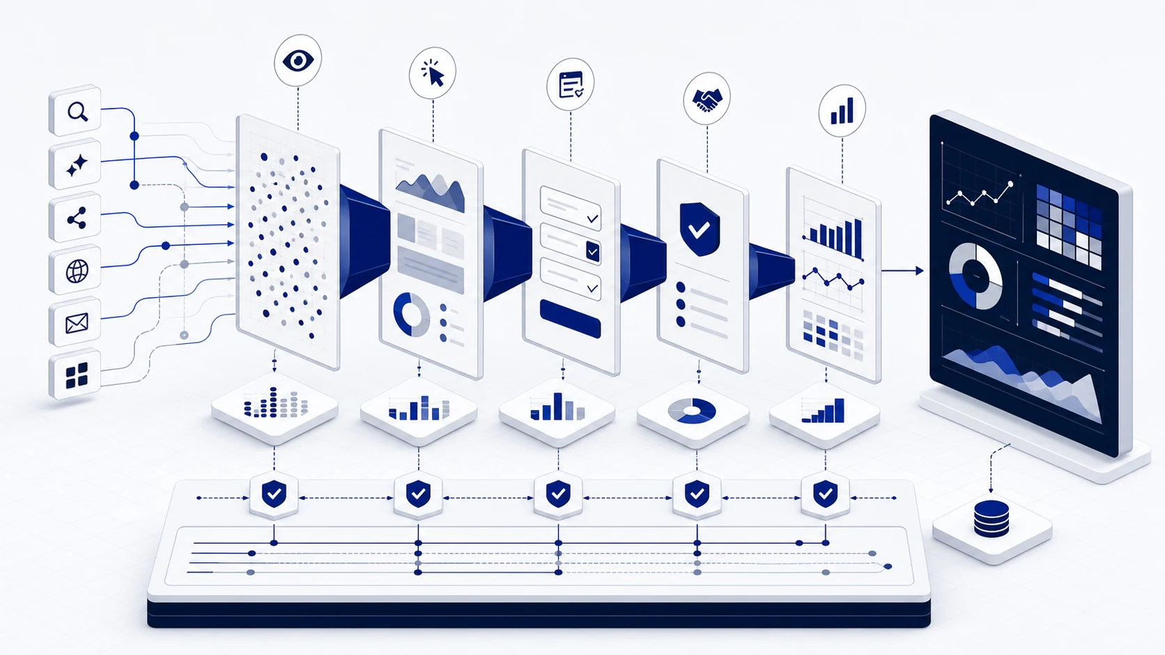 Aktyvus measurement system connecting discovery, engagement, qualification, and commercial learning