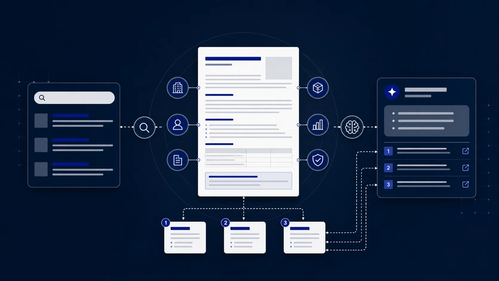Aktyvus diagram showing search and AI discovery connected to useful B2B content